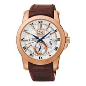Correa de reloj Seiko 7D56-0AB0 / L0C8012P0 / SNP096P1 Cuero Marrón 21mm